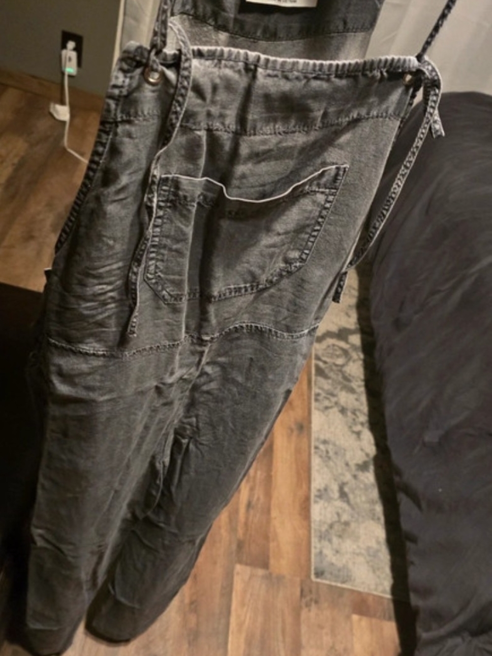 NWOT Zenana Washed Gray Denim Overalls